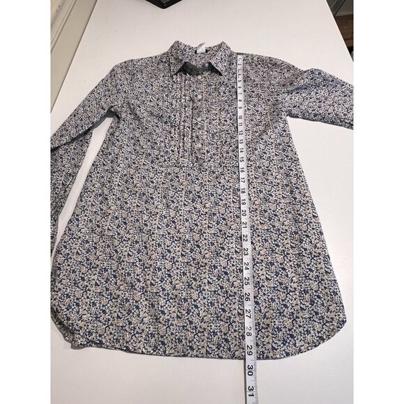 J. Crew Popover Floral Women’s Blouse Small Preppy Capsule Classic Tunic - Picture 5 of 6